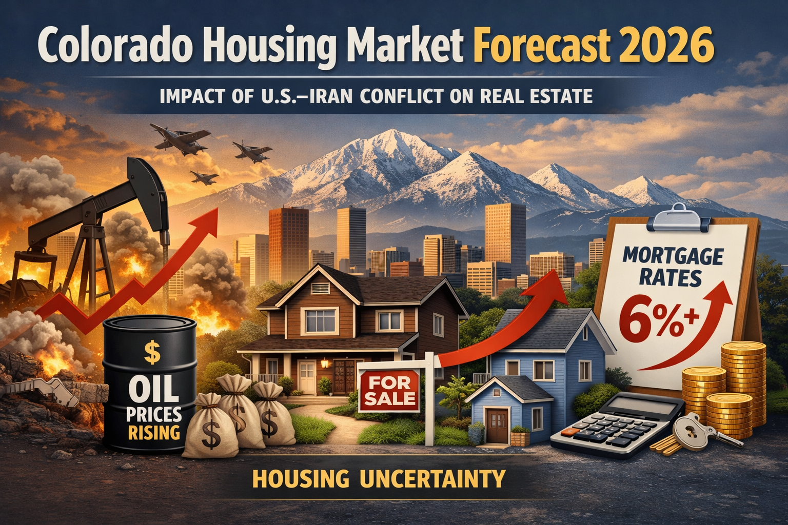 Colorado housing market forecast 2026 showing impact of oil prices and mortgage rates